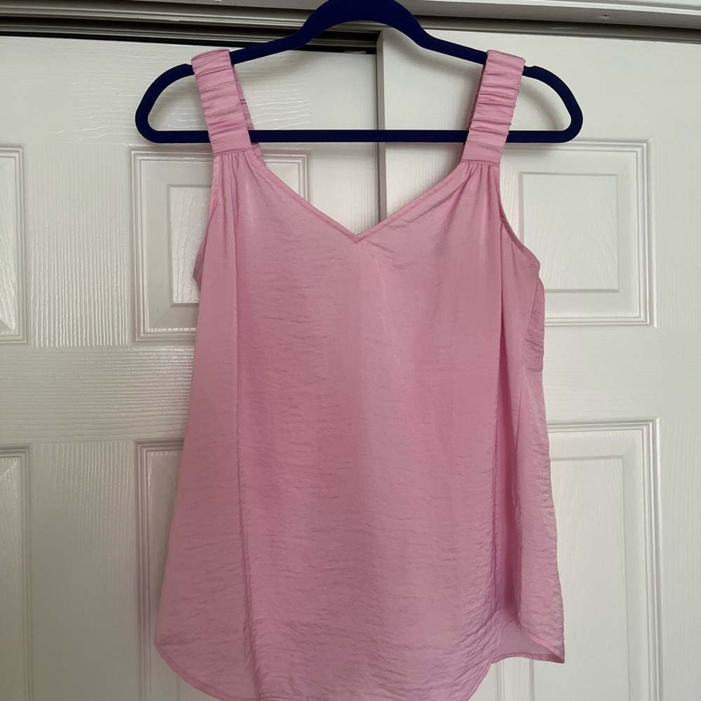 CAbi Light Pink V-Neck Tank Top